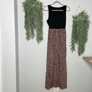 Black and pink polkadot dress